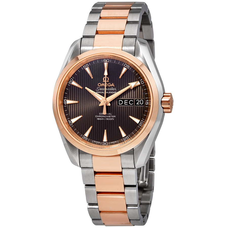 Omega Aqua Terra Annual Calendar Automatic Chronometer Grey Dial Men's Watch 23120392206001