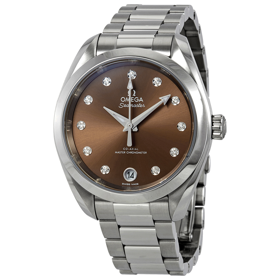 Omega Seamaster Aqua Terra Automatic Diamond Brown Dial  display picture 2