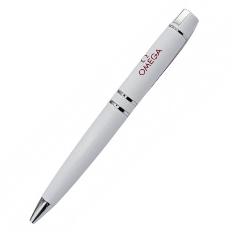 Omega Ballpoint Pen Matte White With Package Box OMEGA_PEN - Fine