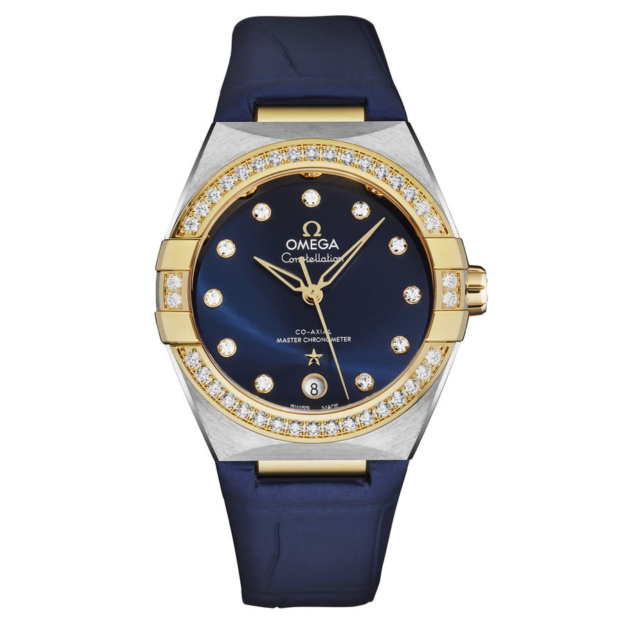 Constellation Automatic Chronometer Diamond Blue Dial Ladies Watch