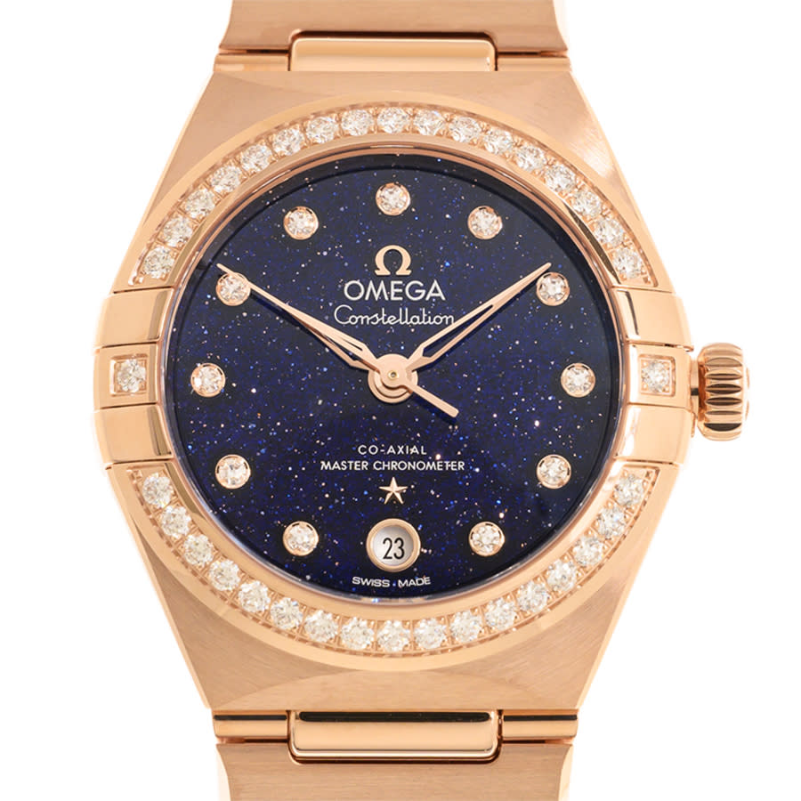 Constellation Automatic Chronometer Diamond Blue Dial Ladies Watch