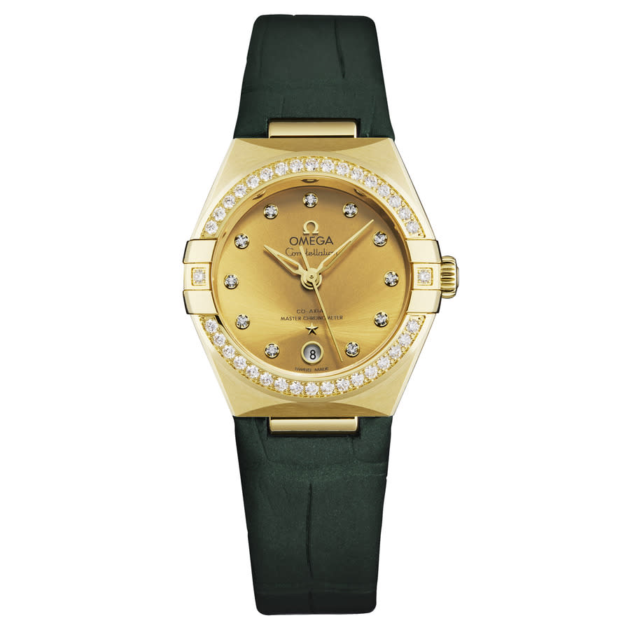 Constellation Automatic Chronometer Diamond Champagne Dial Ladies Watch