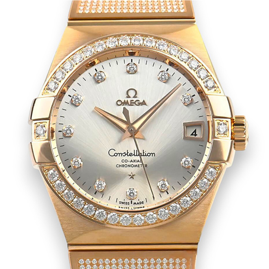 Constellation Automatic Chronometer Diamond Grey Dial Men's Watch