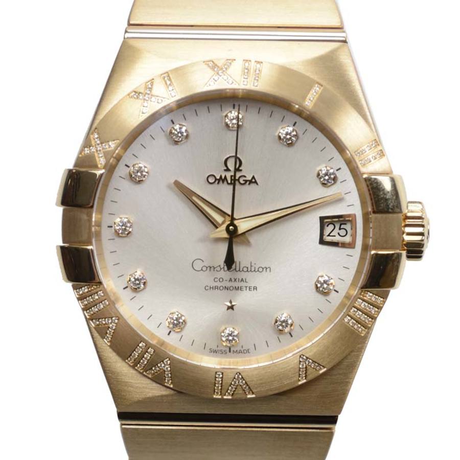 Omega Constellation Automatic Chronometer Diamond Silver Dial Men's Watch 123.55.38.21.52.008