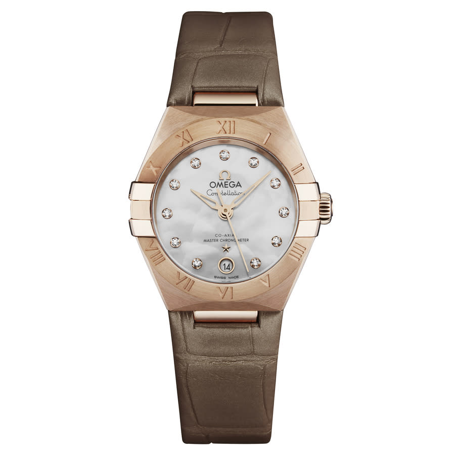 Constellation Automatic Chronometer Diamond White Mother of Pearl Dial Ladies Watch
