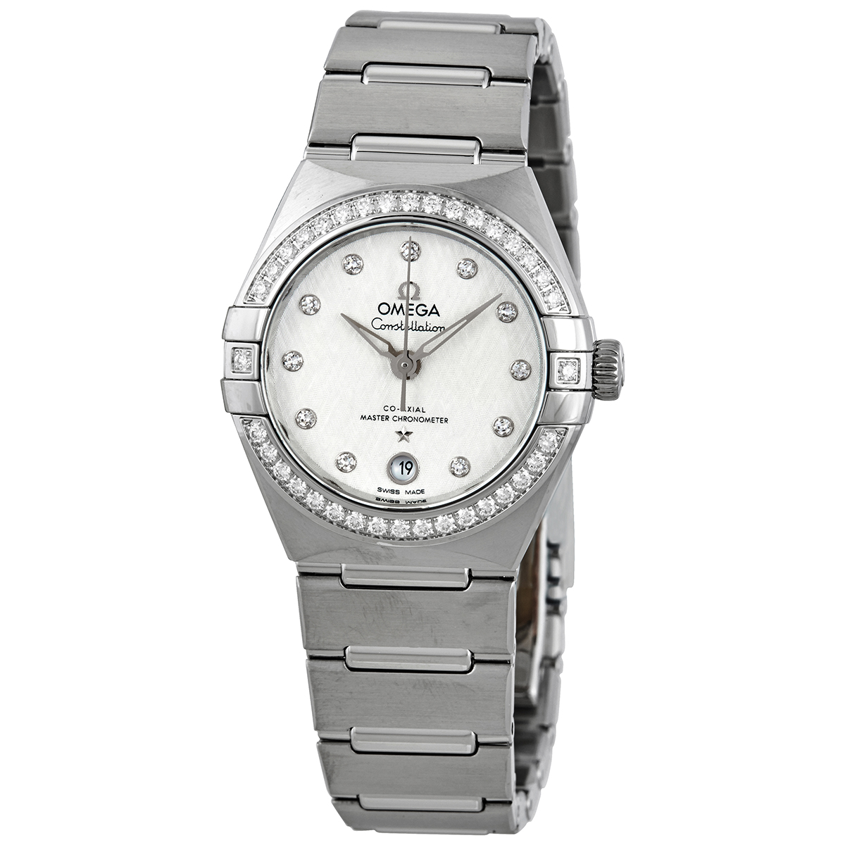Constellation Automatic Diamond Silver Dial Ladies Watch