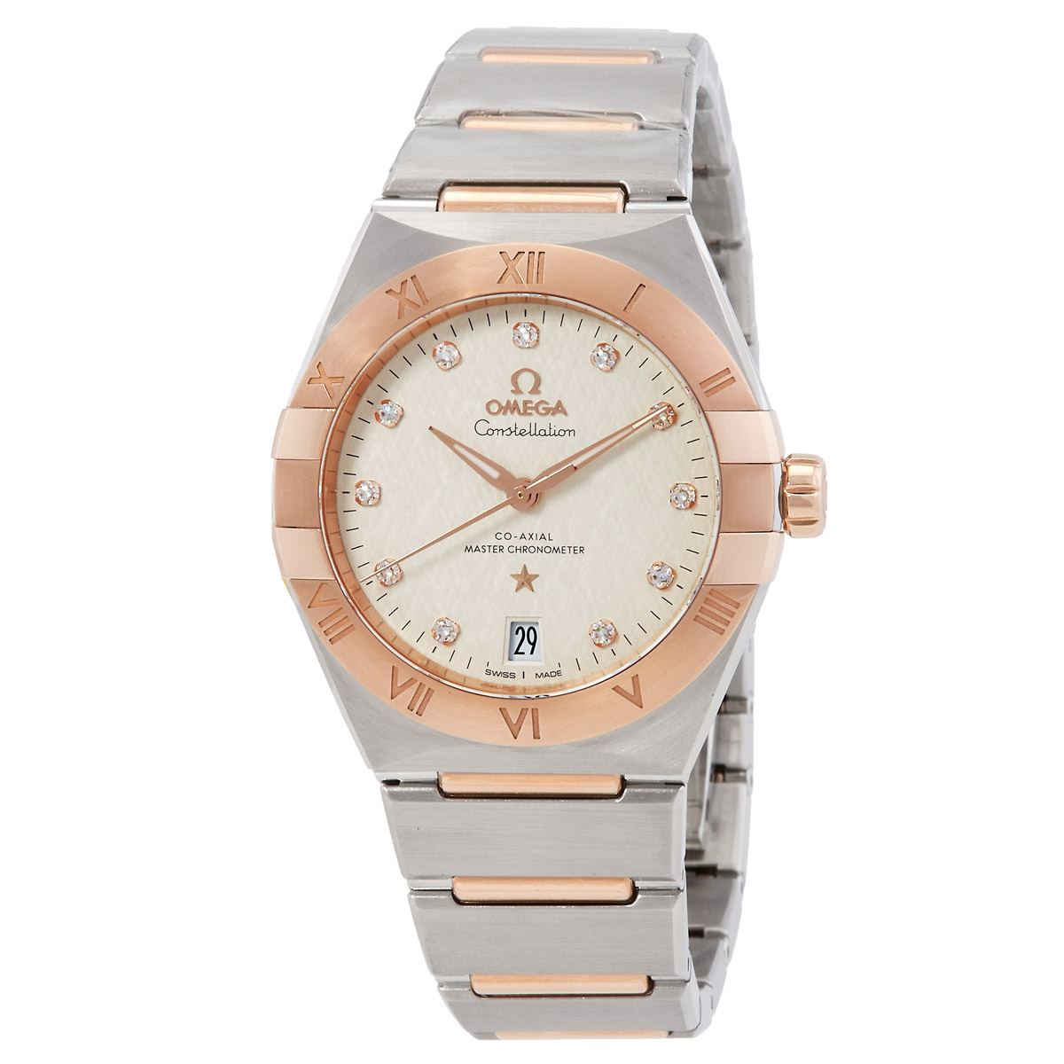 Constellation Automatic Diamond Silver Dial Ladies Watch