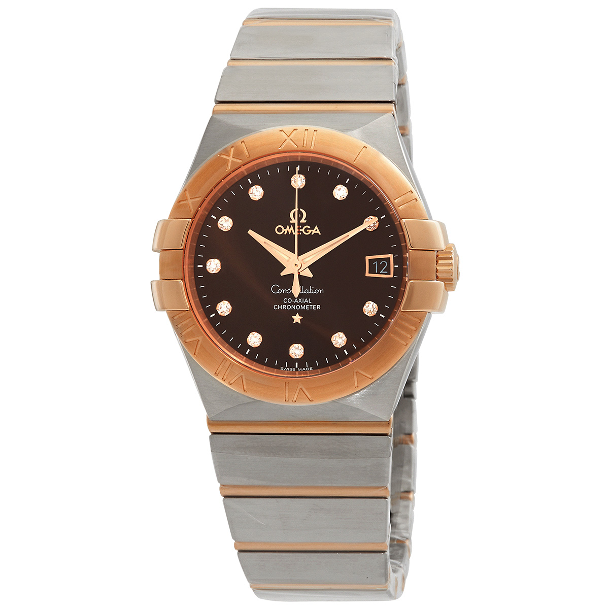 Omega Constellation Brown Dial Two Tone 35 mm Men's Watch 123.20.35.20.63.001