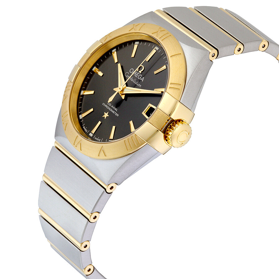 Omega Constellation CoAxial Grey Dial Stainless Steel with Yellow Gold Men's Watch 123.20.38.21