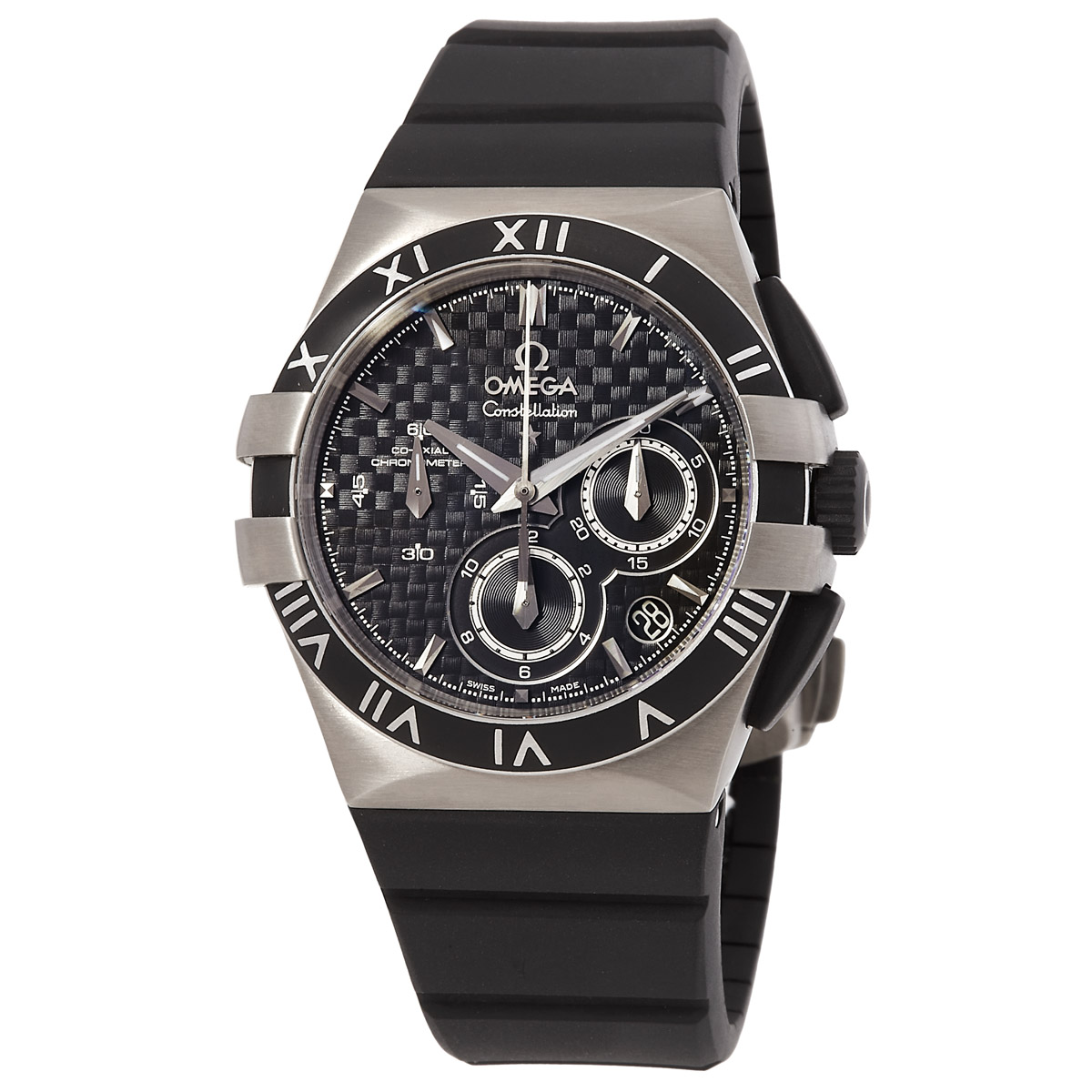 Omega Constellation Double Eagle Chronograph Automatic Chronometer Black Dial Ladies Watch 121.92.35.50.01.001