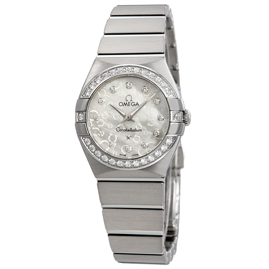 Omega Constellation Mother of Pearl Diamond Dial Ladies Watch 123.15.24.60.55.005