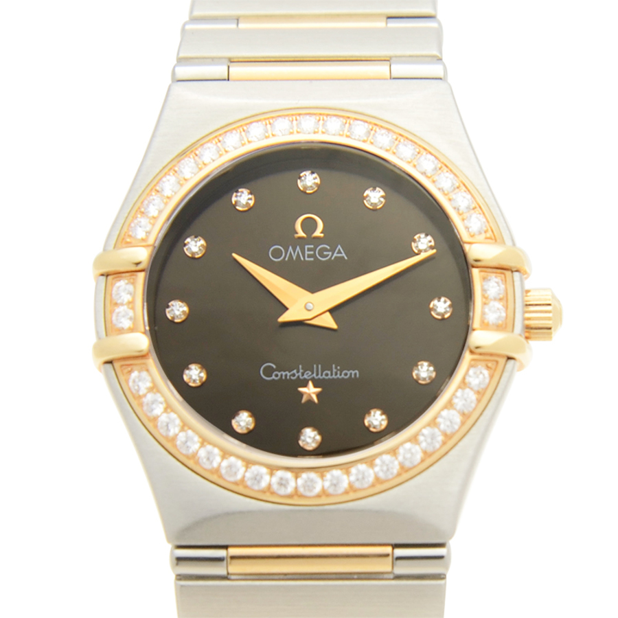 Omega Constellation Quartz Diamond Brown Dial Ladies Watch 1358.60.00