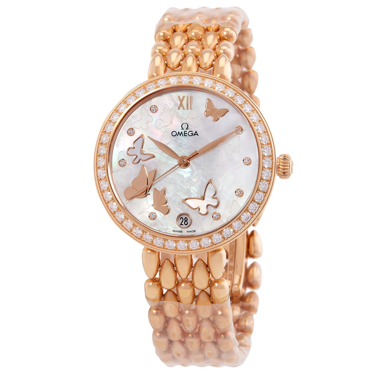 Omega De Ville Automatic Chronometer Diamond Ladies Watch 424.55.33.20.55.006