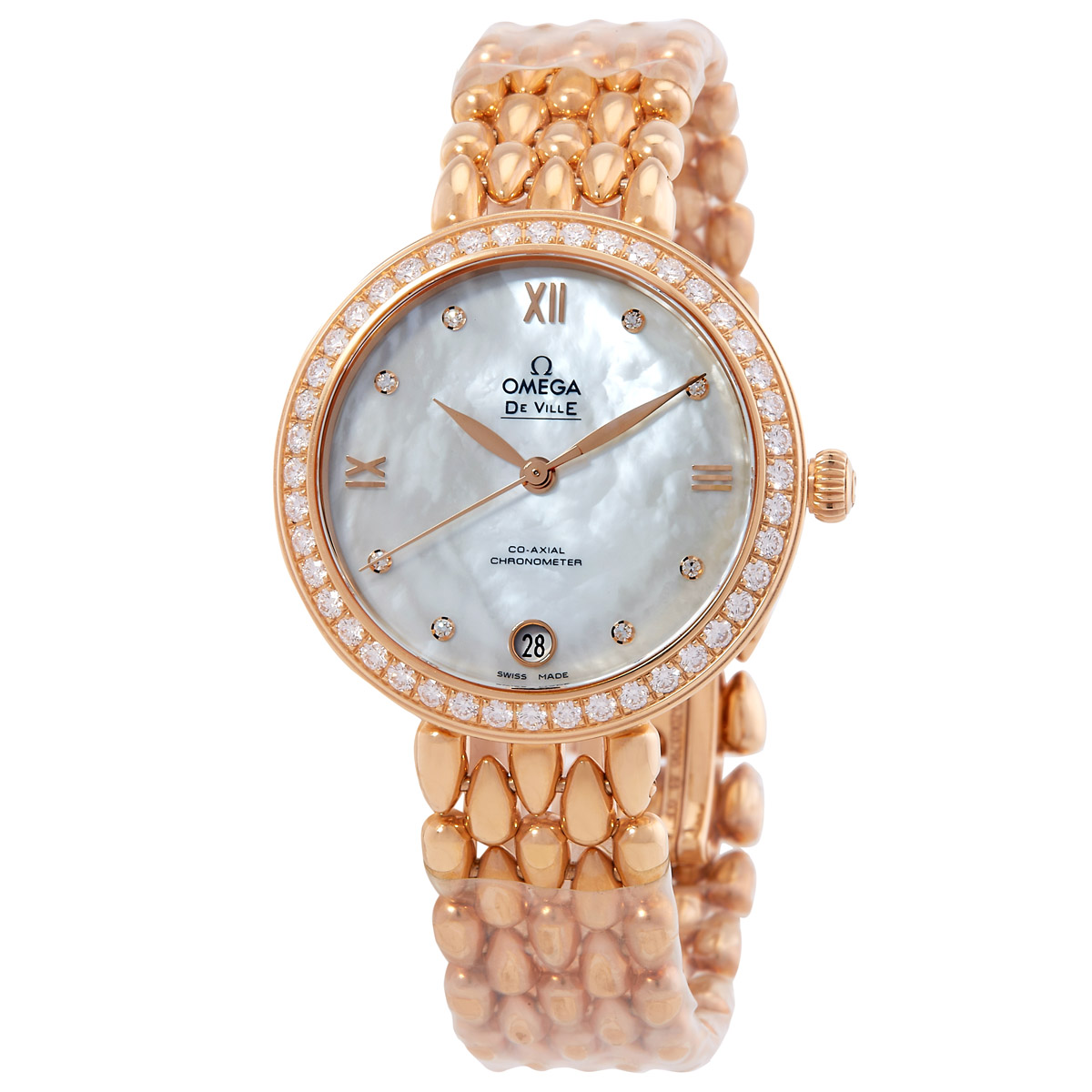 Omega De Ville Automatic Chronometer Diamond Ladies Watch 424.55.33.20.55.007