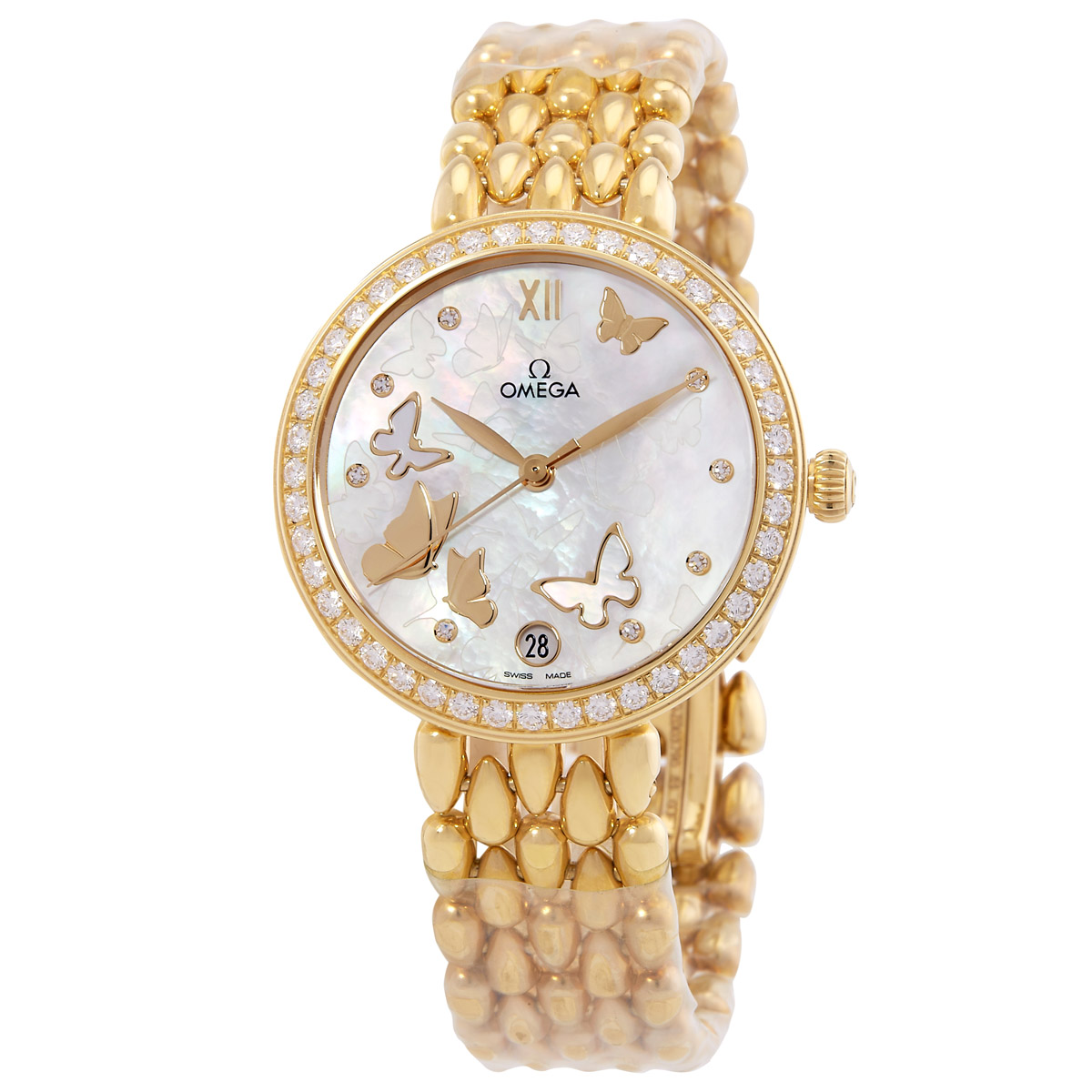 Omega De Ville Automatic Chronometer Diamond Ladies Watch 424.55.33.20.55.008