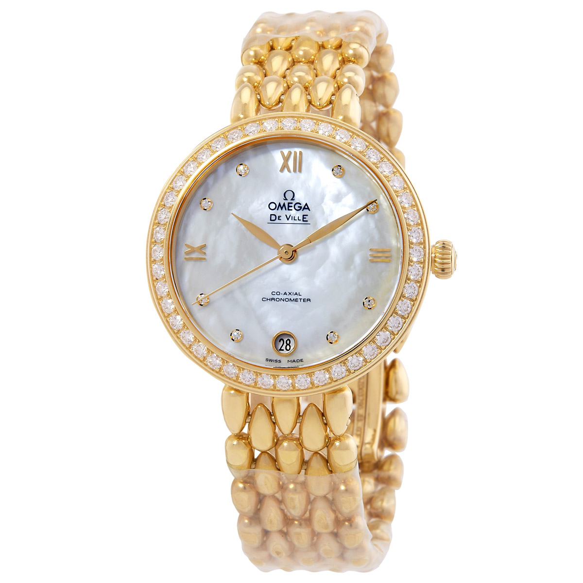 Omega De Ville Automatic Chronometer Diamond Ladies Watch 424.55.33.20.55.009