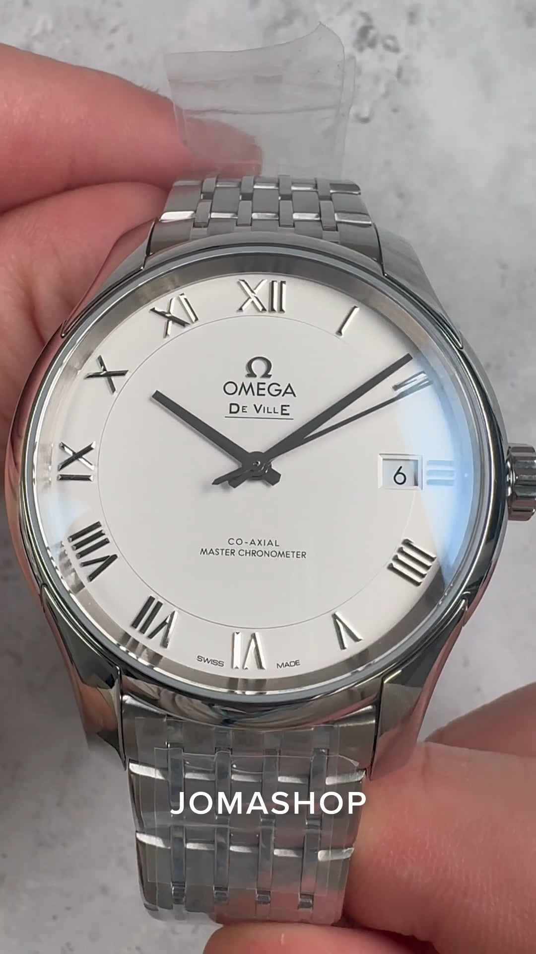 Omega De Ville Hour Vision White Dial Stainless Steel Men's