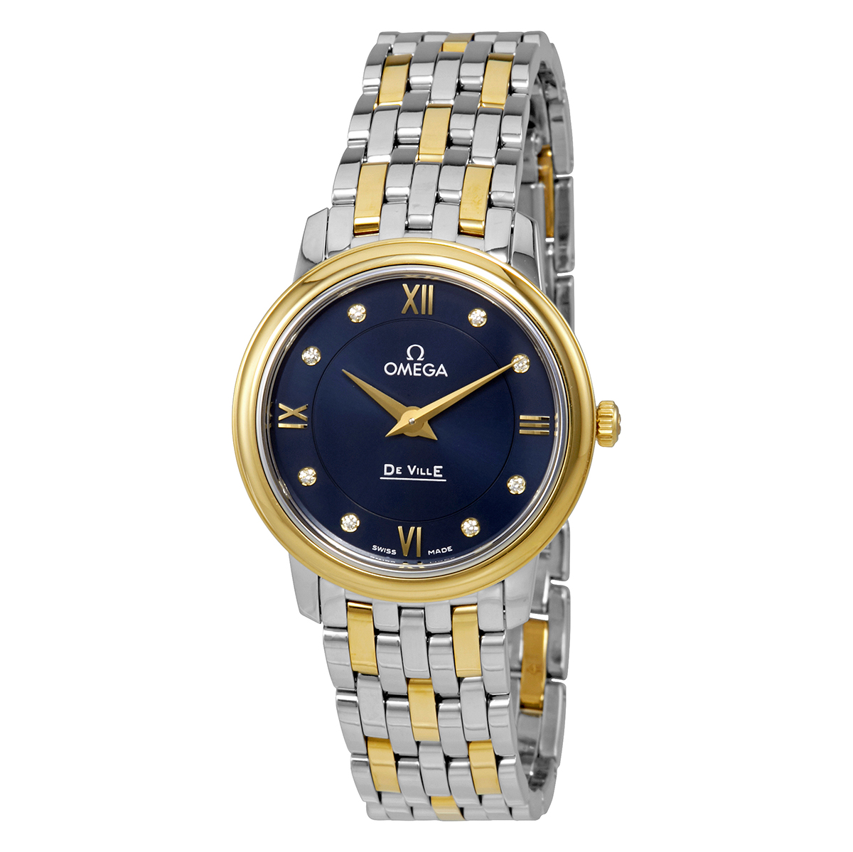 De Ville Prestige Blue Dial Two-tone Ladies Watch
