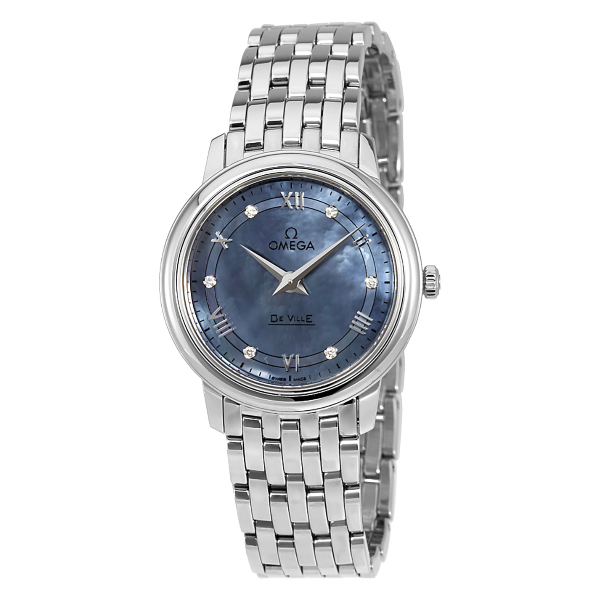 Omega De Ville Prestige Blue Mother of Pearl Ladies Watch 424.10.27.60.57.001