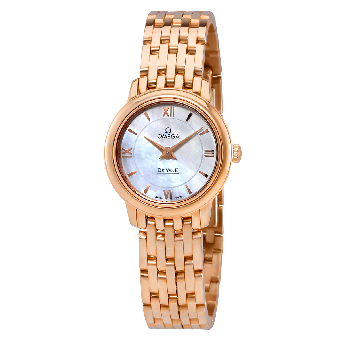 Omega De Ville Prestige Mother of Pearl Dial Ladies Watch 42450246005002