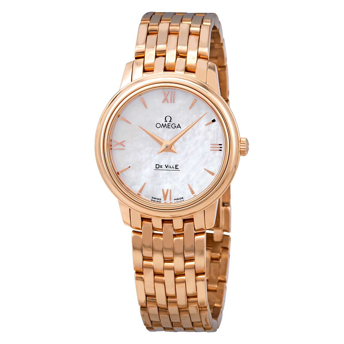 Omega De Ville Prestige Quartz Mother of Pearl Dial Ladies Watch 424.50.27.60.05.002