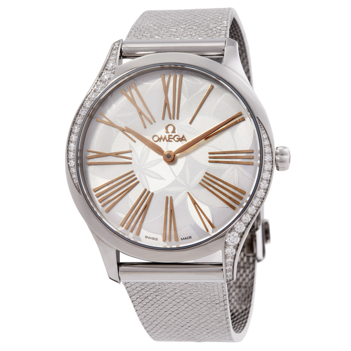 Omega De Ville Tresor Quartz Diamond Silver Dial Ladies Watch 428.15.36.60.02.001