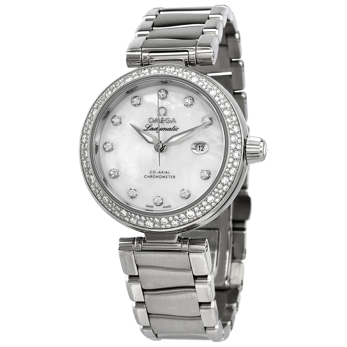 De Villle Ladymatic Mother of Pearl Dial Stainless Steel Ladies Watch