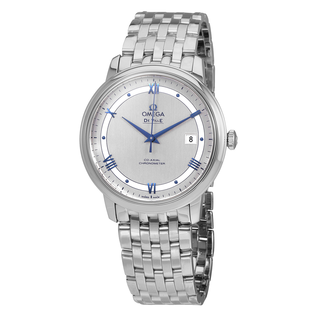 Omega Prestige Co-Axial Automatic Silvery Dial Men's Watch 424.10.40.20.02.001