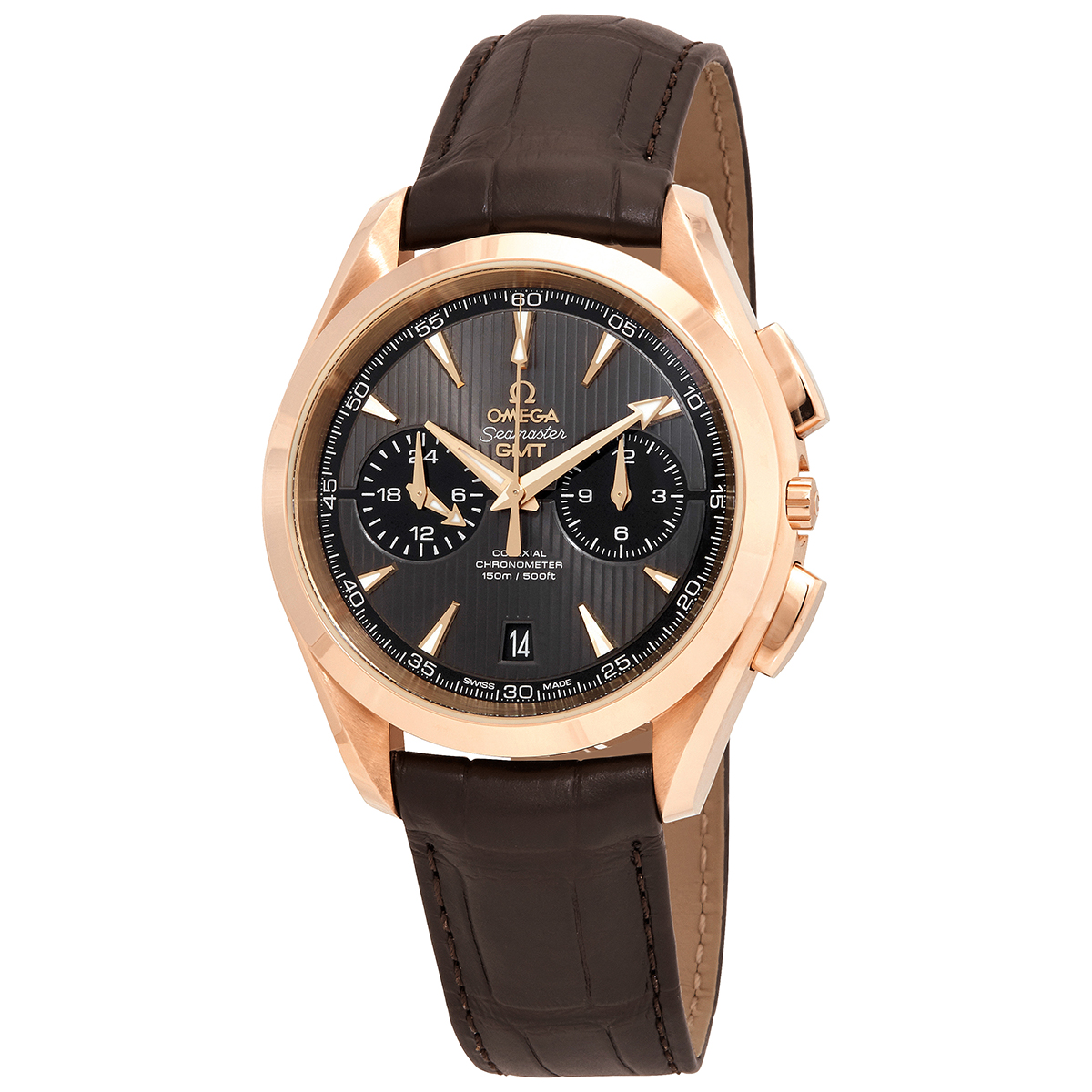 Omega Seamaster Aqua Terra 18kt Rose Gold Automatic Chronograph GMT Men's Watch 231.53.43.52.06.001