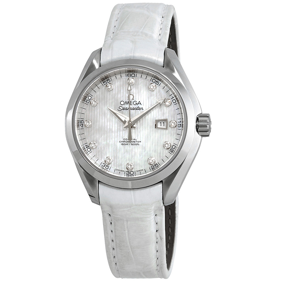 Omega Seamaster Aqua Terra Automatic Chronometer Diamond White Dial Ladies Watch 231.13.34.20.55.001