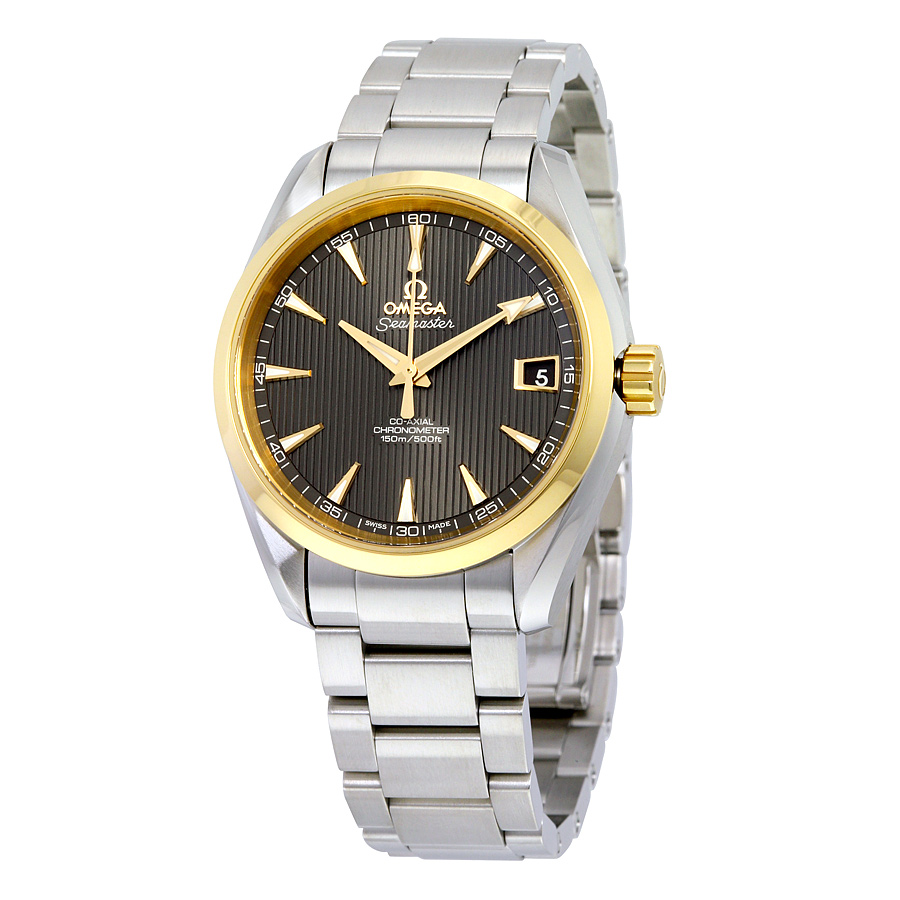 Omega Seamaster Aqua Terra Teak Grey Dial Steel and 18K Yellow Gold Automatic Men's Watch 231.20.39.21.06.004