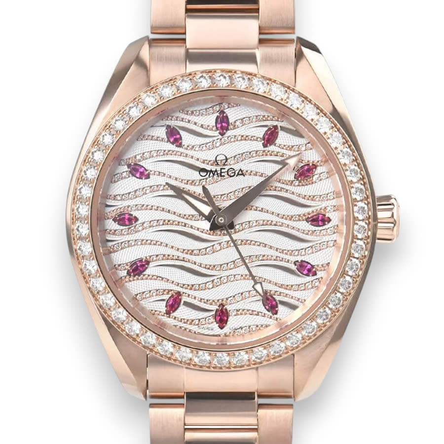 Seamaster Automatic Chronometer Diamond White Dial Ladies Watch