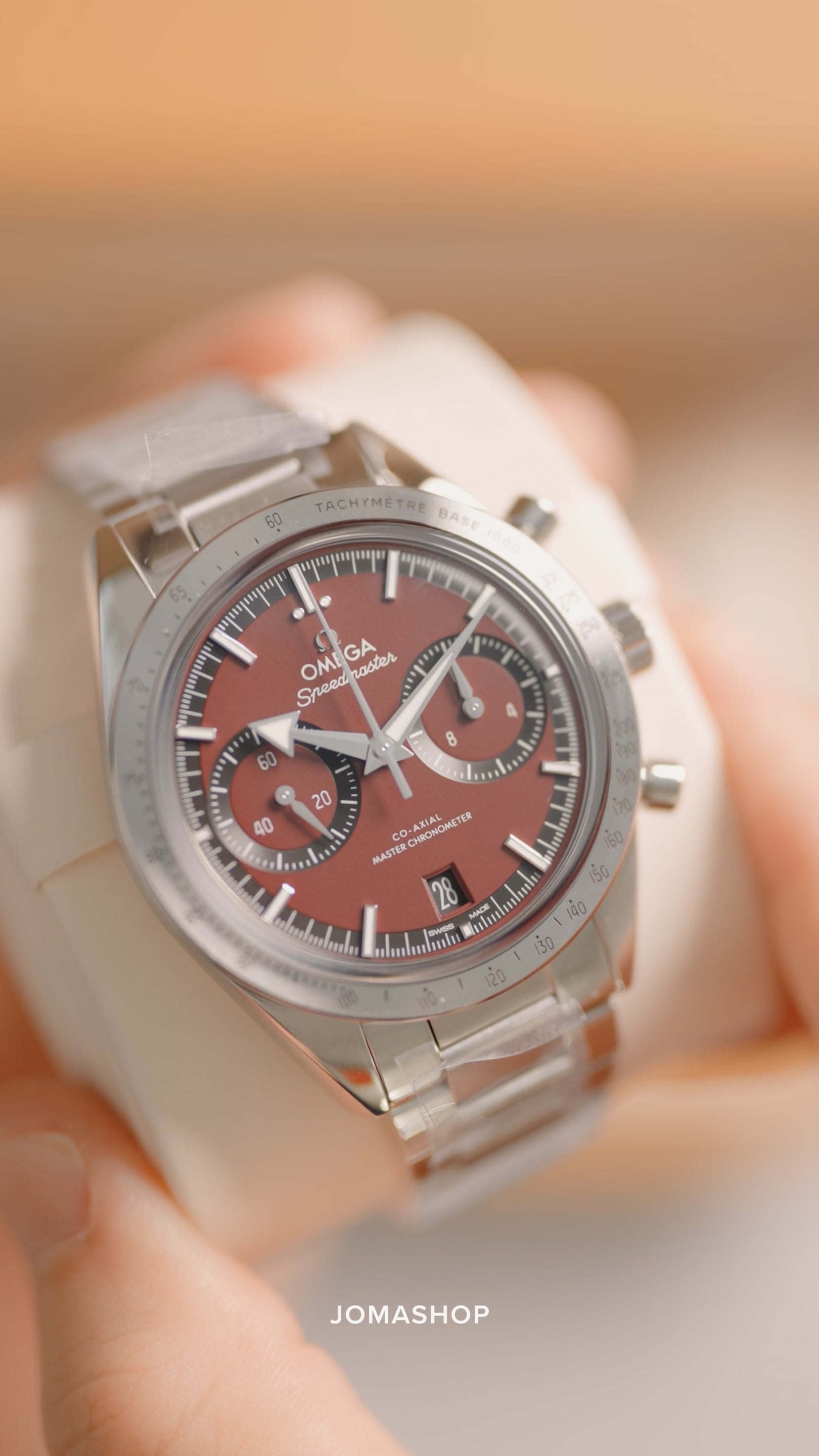 Omega Speedmaster Chronograph Hand Wind Burgundy Dial Men's Watch