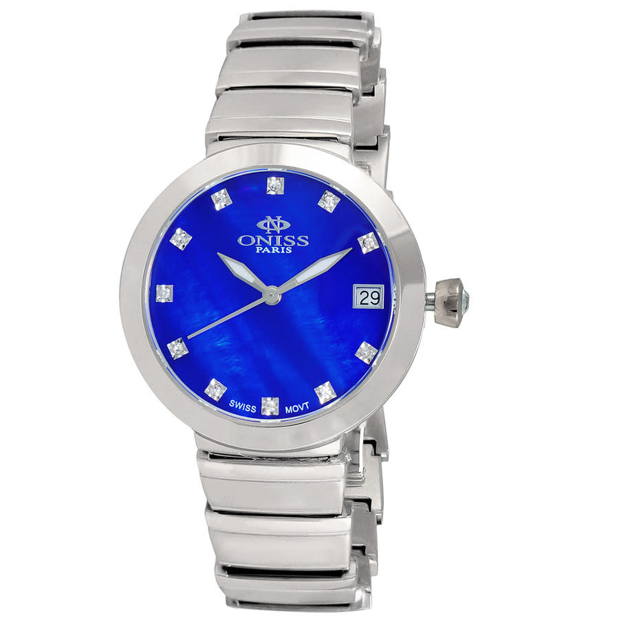 Oniss ON5559SS Quartz Blue Dial Ladies Watch ON5559SSLBU