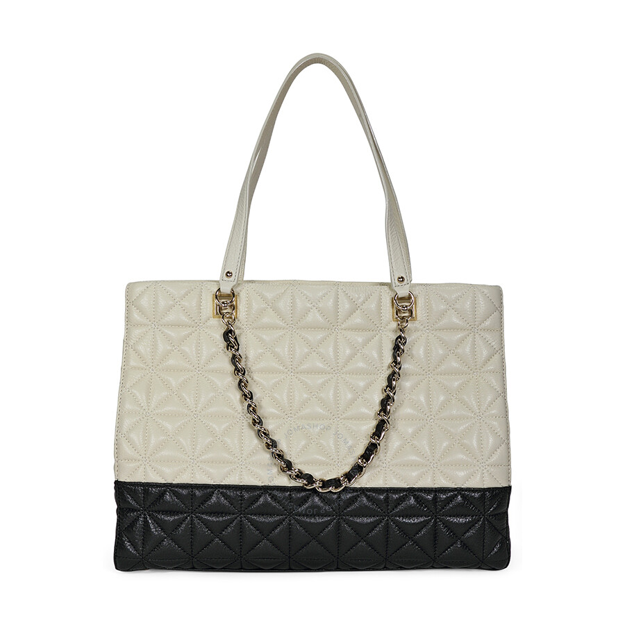  Open Box - New York Sedgewick Place Francesca Large Tote Bag - Pale Cream/Black 