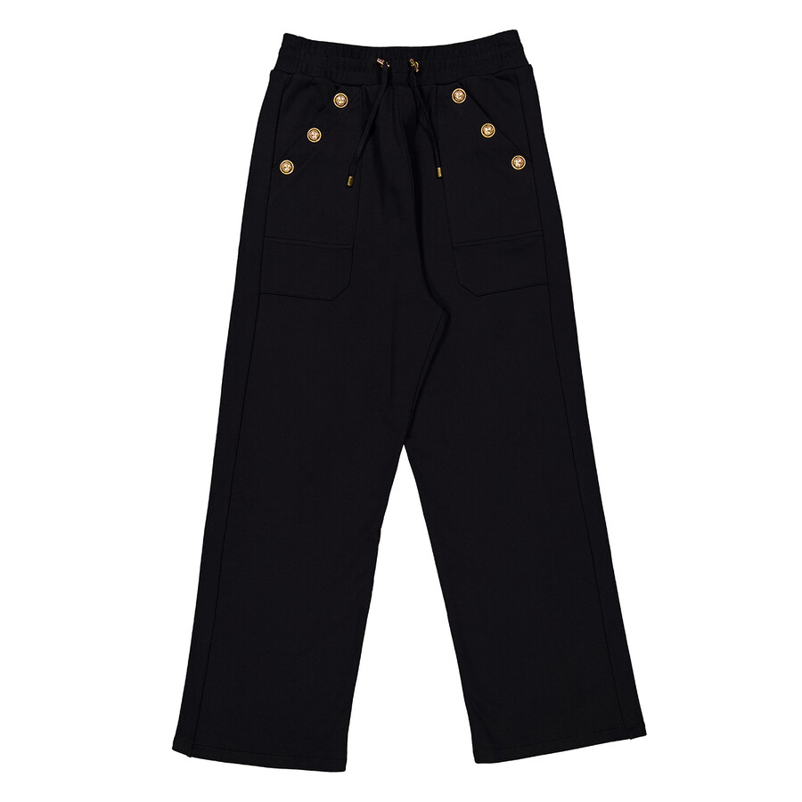 Open Box - Balmain Drawstring Organic-Cotton Track Pants, Size Medium