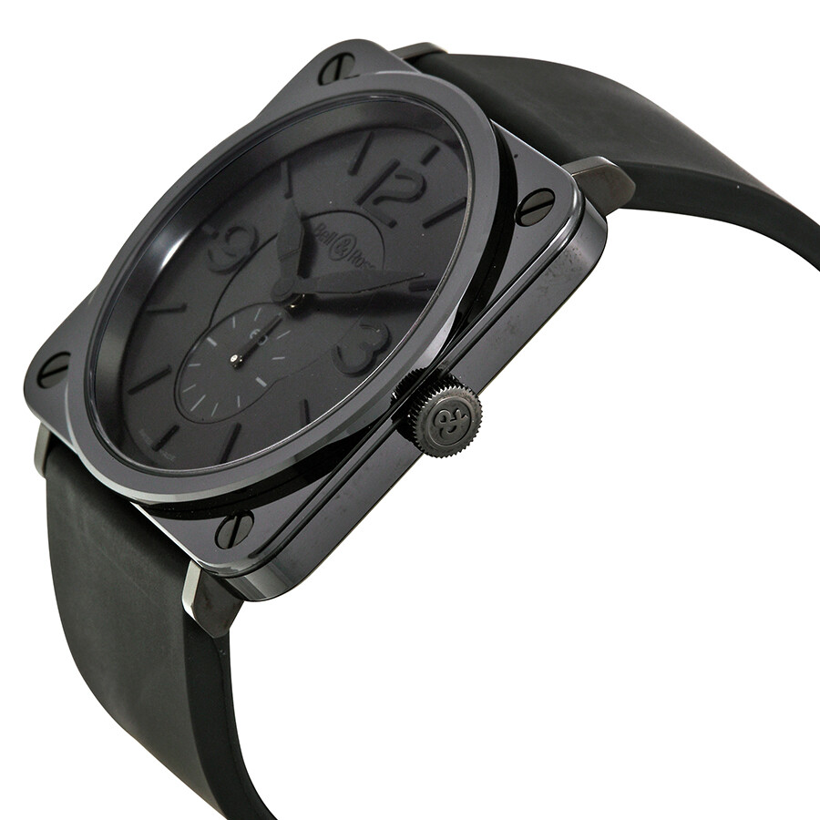 Open Box - Bell and Ross Phantom Black Dial Ceramic Men's Watch BRS-BLC-PH/SBR - Watches - Jomashop
