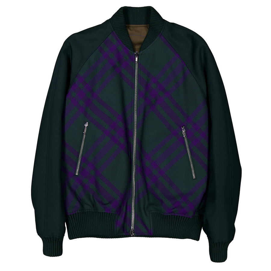 Burberry Open Box - Burberry Checked Reversible Bomber Jacket With