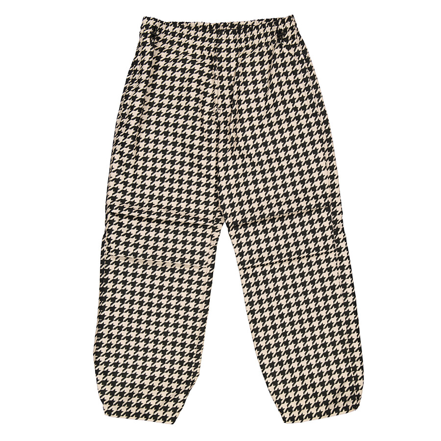Open Box - Burberry Workwear Houndstooth-Pattern Elasticated-Waist Trousers, Size Medium