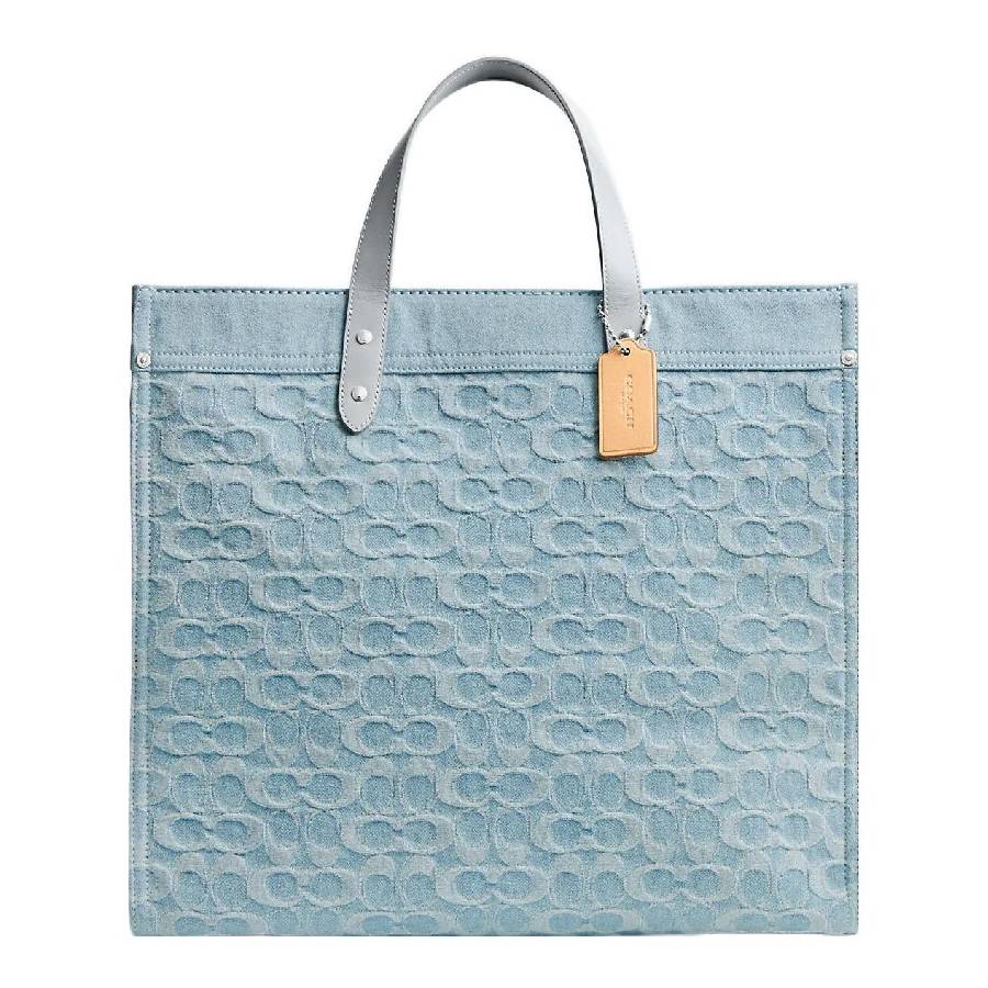 Open Coach Handbag Coach Open Box - Coach Signature Denim Tote Bag CG023 PBU - Handbags ...