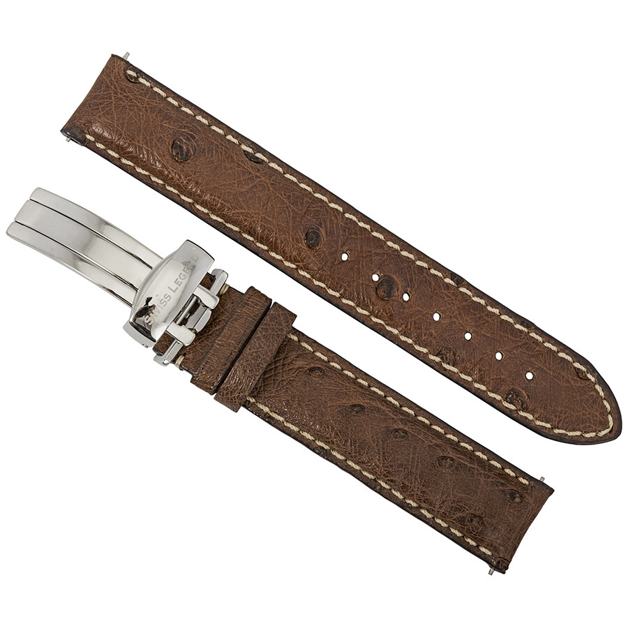 Hadley Roma Open Box Hadley Roma 18 MM Matte Brown Ostrich Leather