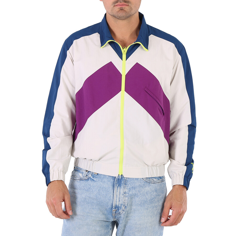 Shop Kenzo Open Box -  Men's Colorblock Sport Track Nylon Jacket