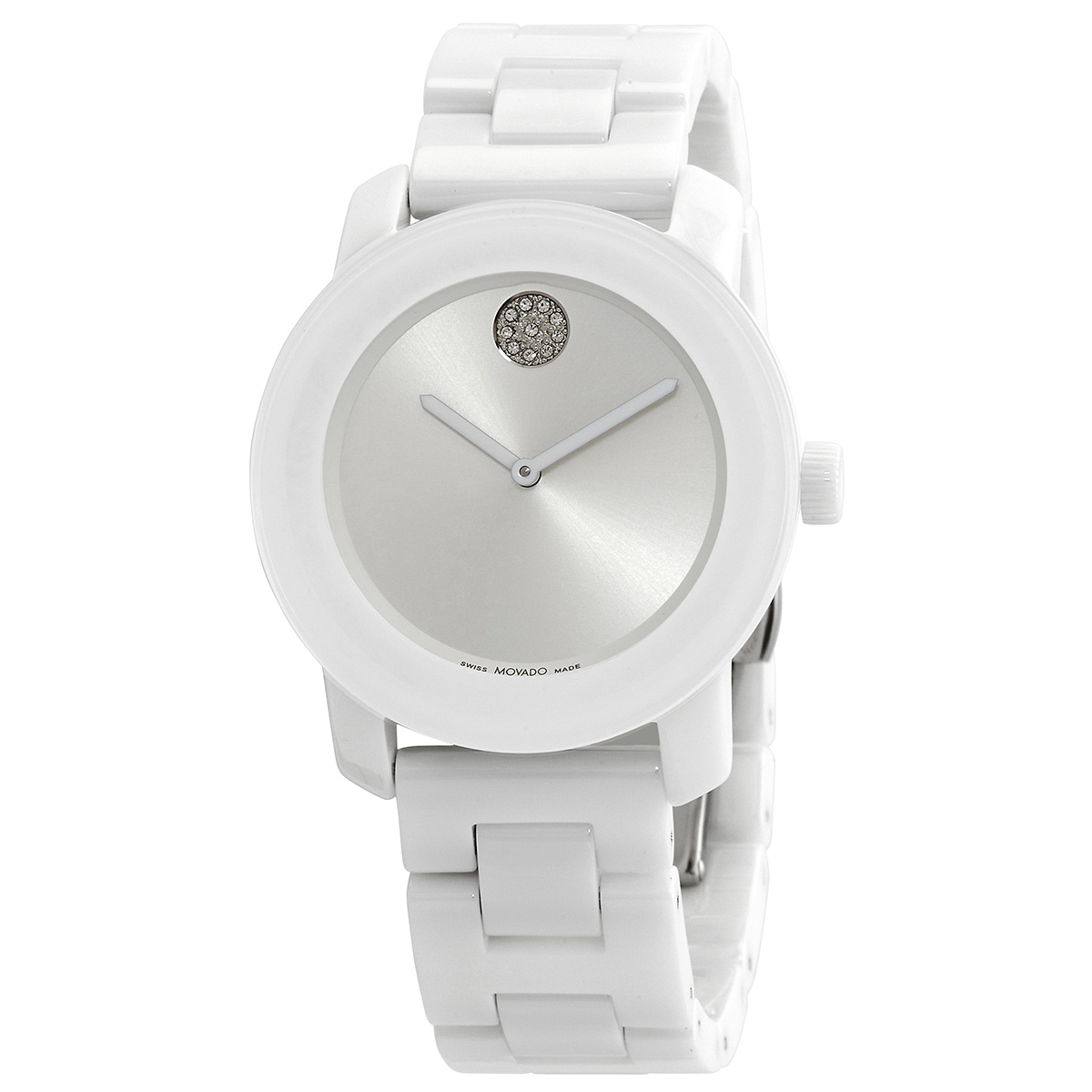 Movado Open Box - Movado Bold Ceramic Quartz Silver And White Museum ...