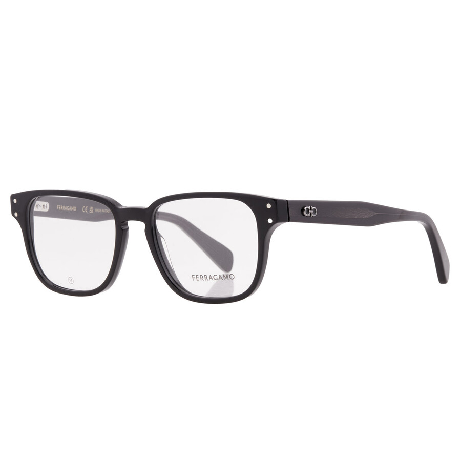 Ferragamo Open Box - Salvatore  Demo Square Men's Eyeglasses Sf2924 001 51 In Black
