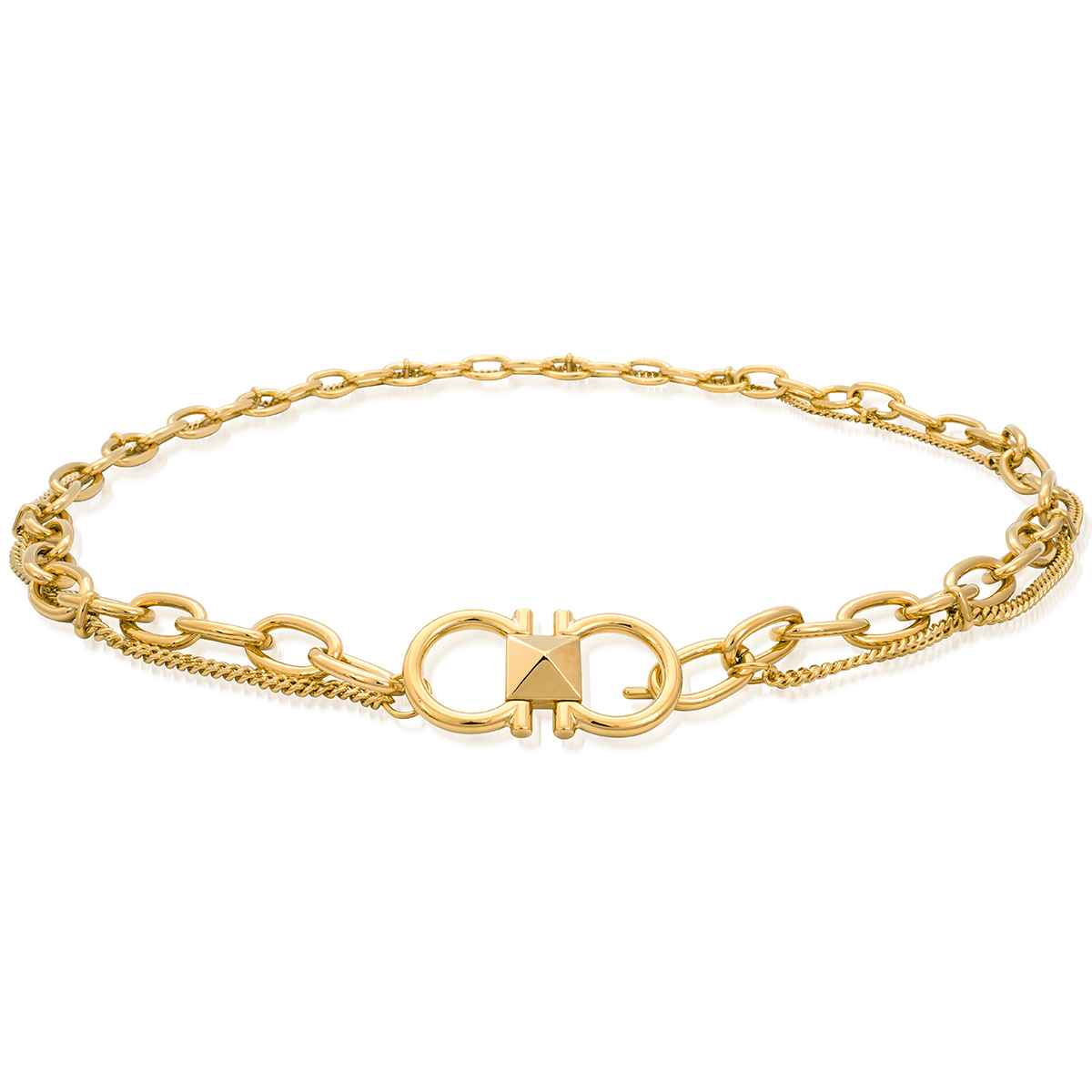 Ferragamo Chain Belt Gancini belt with chain - Women | Ferragamo main image 3