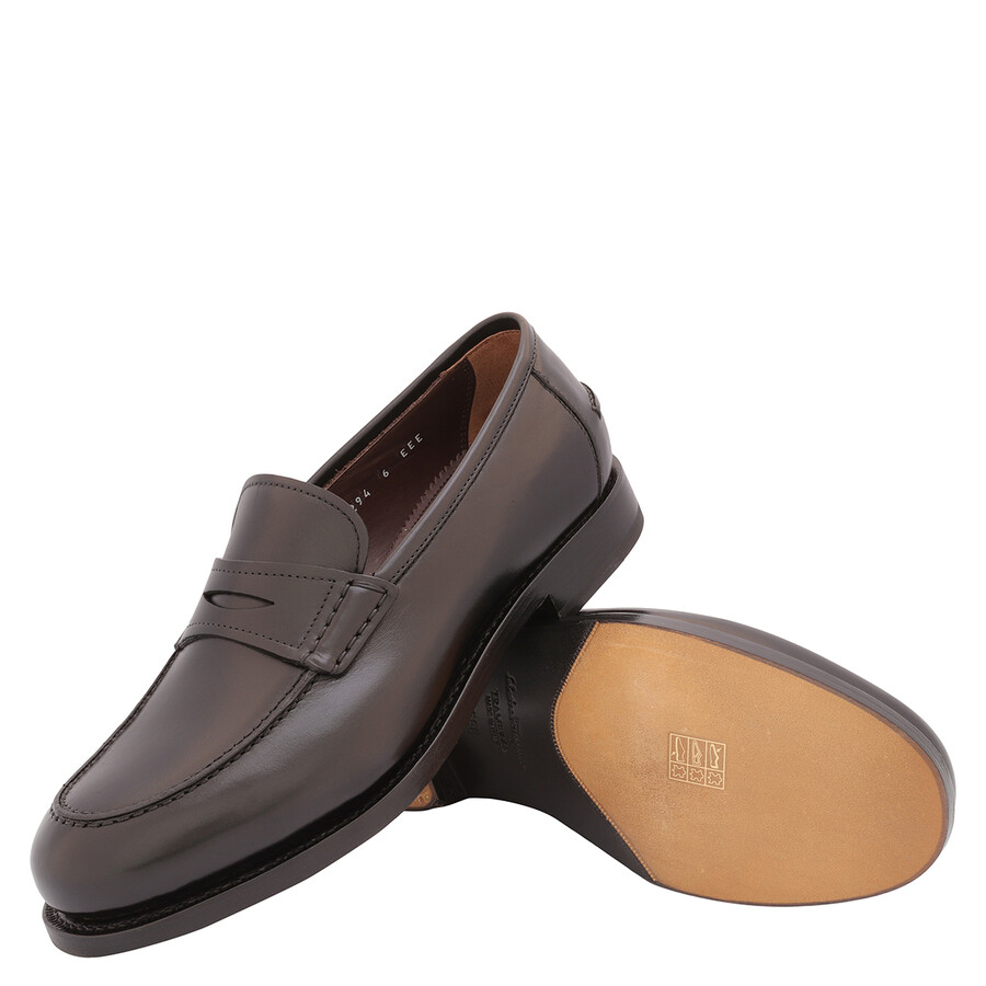 Ferragamo Open Box - Salvatore Men's Herren Black Leather Penny Loafers