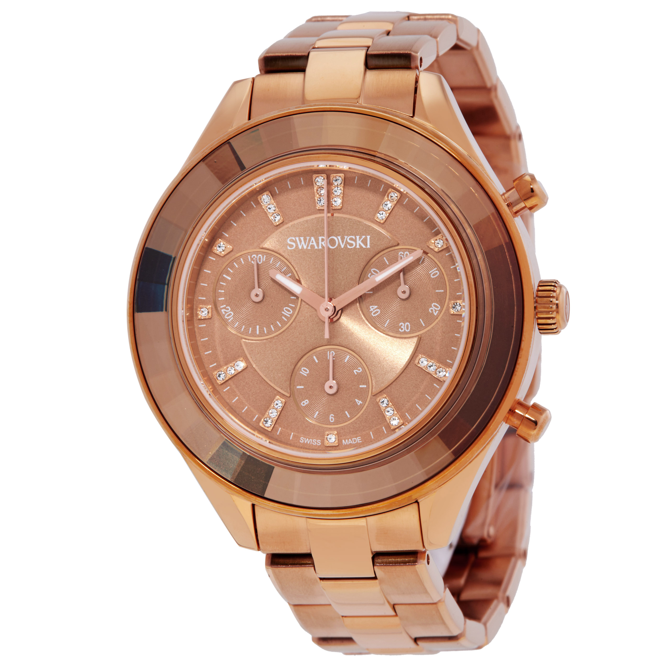 Open Box - Swarovski Octea Lux Sport Chronograph Quartz Crystal Brown Dial Unisex Watch 5632472
