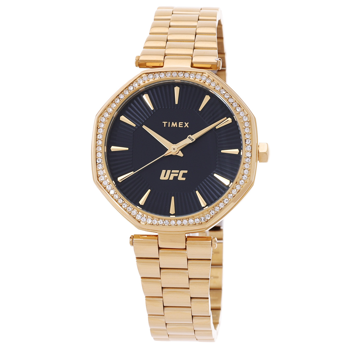Open Box - Timex UFC Jewel Quartz Crystal Black Dial Ladies Watch TW2V83100