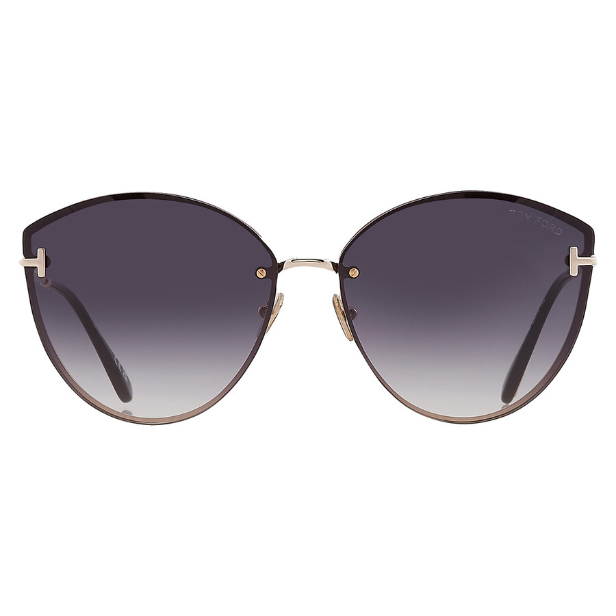 Tom Ford Open Box - Tom Ford Evangeline Smoke Gradient Cat