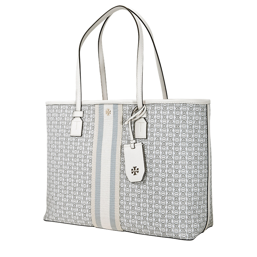 Tory Burch Open Box Tory Burch Gemini Link Canvas Tote New Ivory
